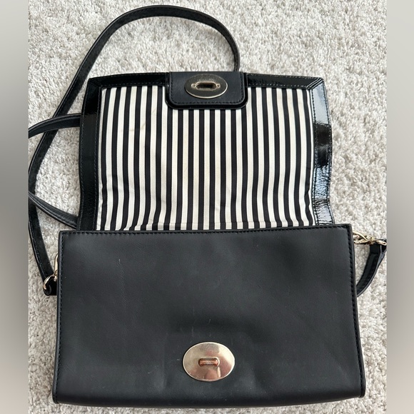 SOLD - Kate Spade New York - Black Leather Crossbody Bag - Picture 3 of 13